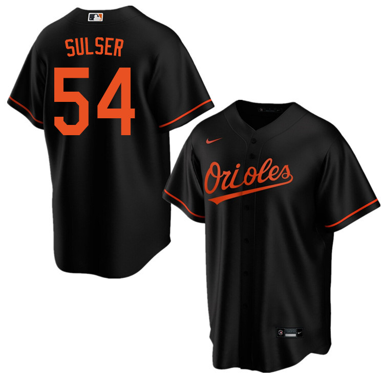 Nike Men #54 Cole Sulser Baltimore Orioles Baseball Jerseys Sale-Black